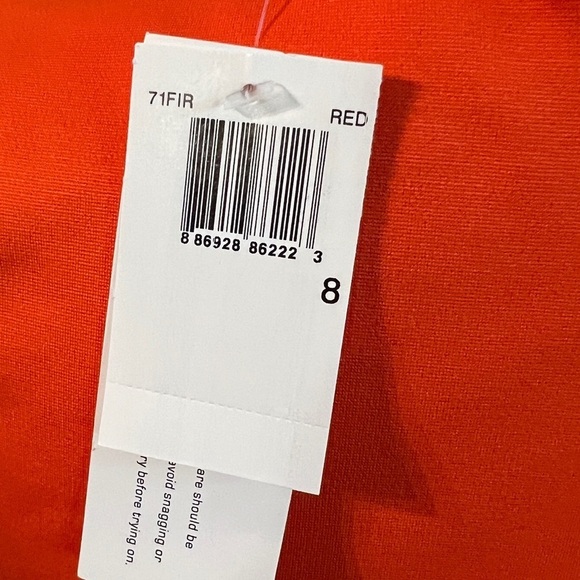 Poppy red FRENCH CONNECTION bodycon dress‎ size 8. - Picture 10 of 15